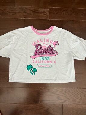 Barbie Malibu California Pink & White Graphic Tee